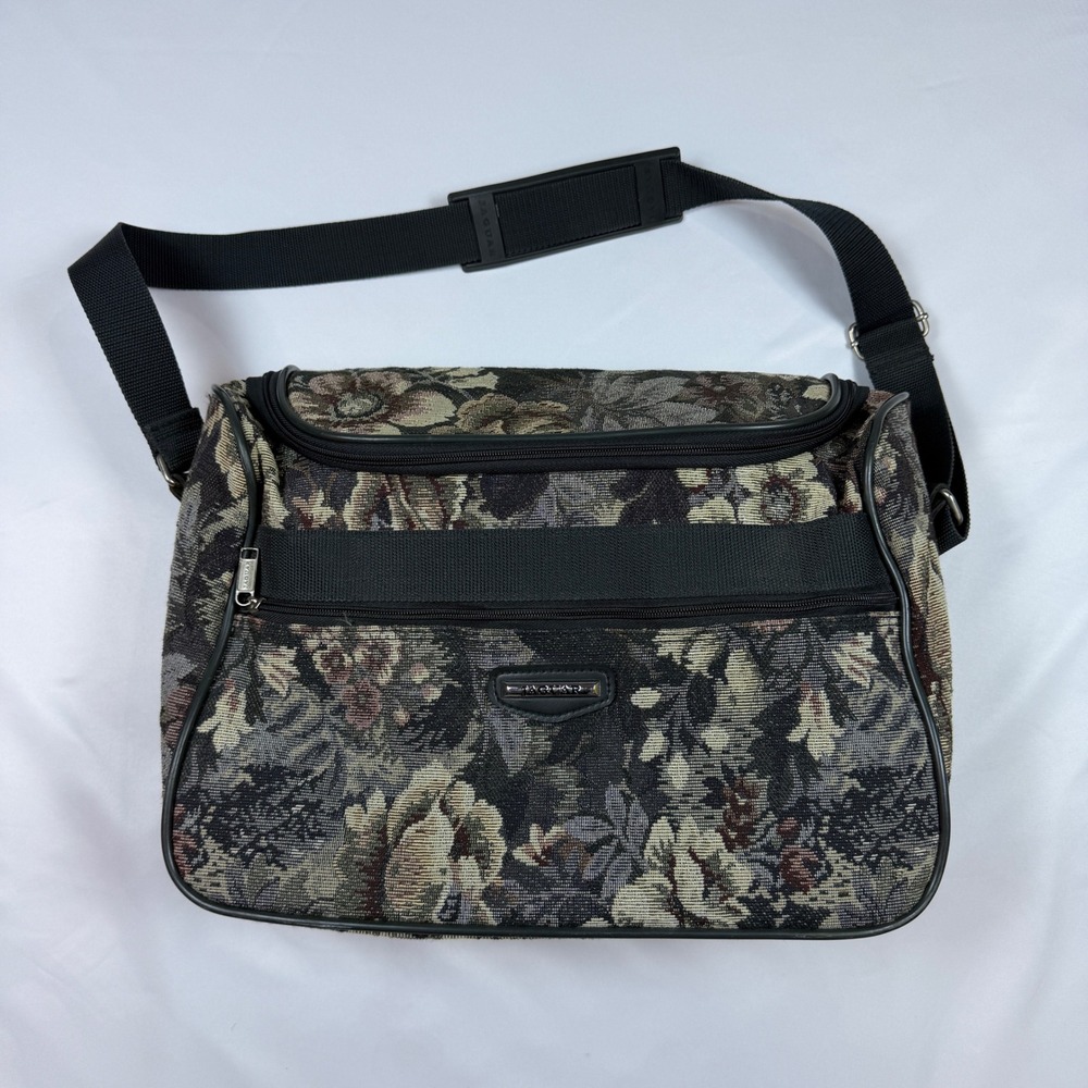 Jaguar Travel Bag Unisex Large Multi-Color‎ Floral Tapestry Vintage Carry-On